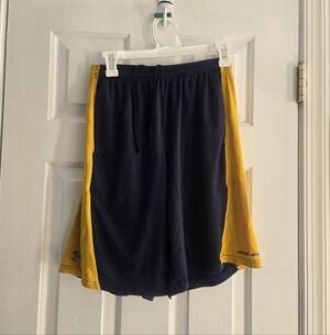 Under Armour Men's Navy and Yellow Small Shorts